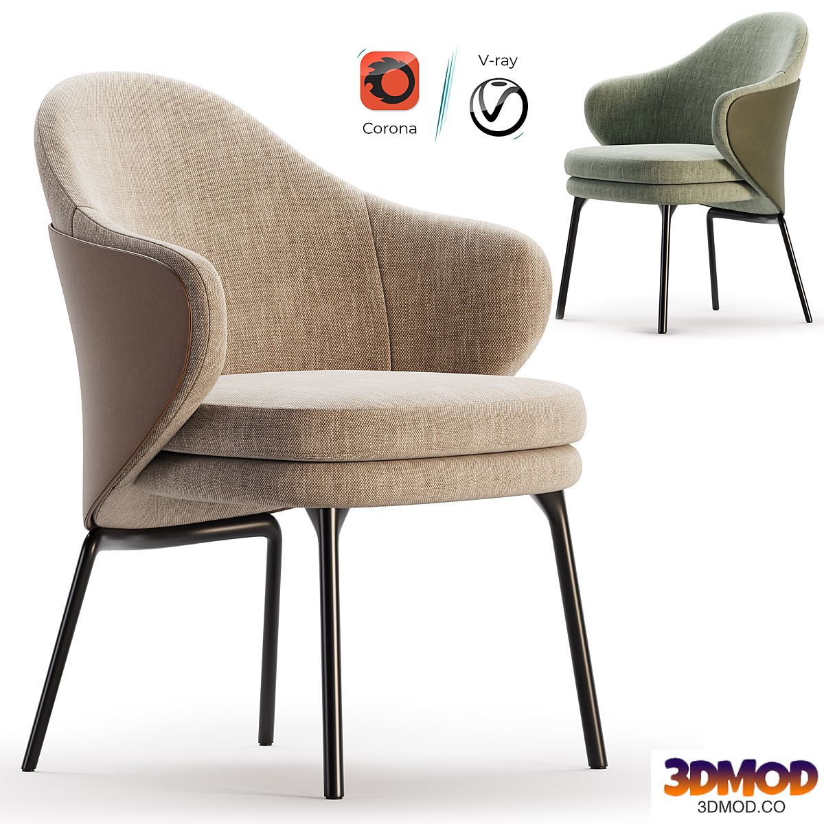 ANGIE Easy chair By Minotti
