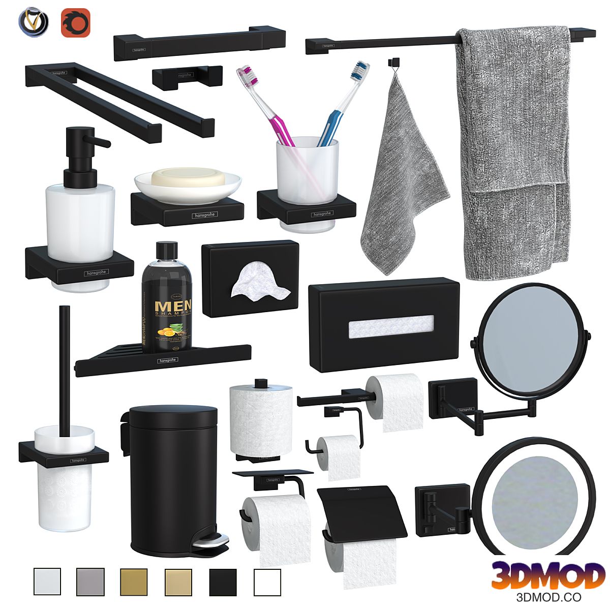 Hansgrohe AddStoris Accessory Set (20 pcs)