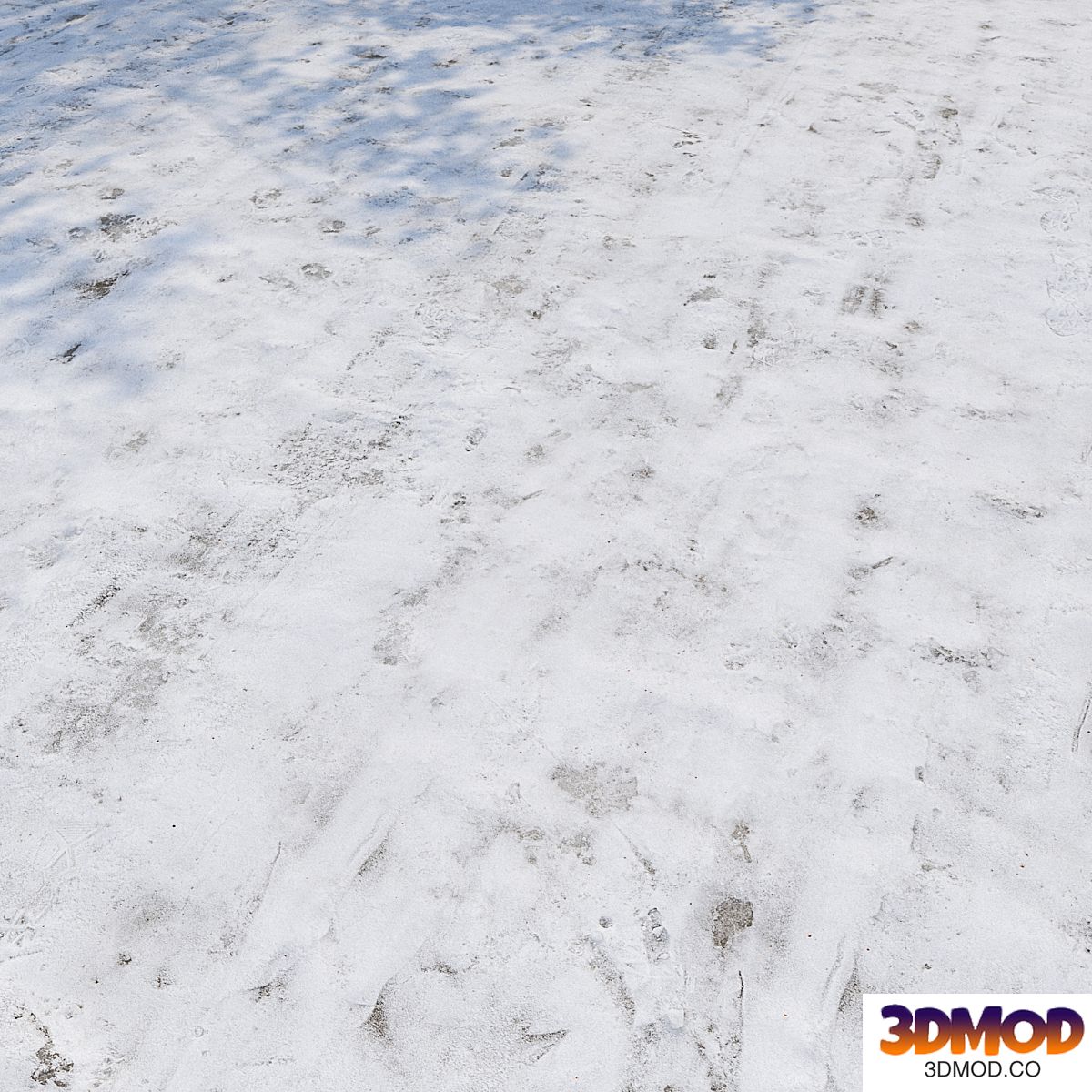 Snow on concrete