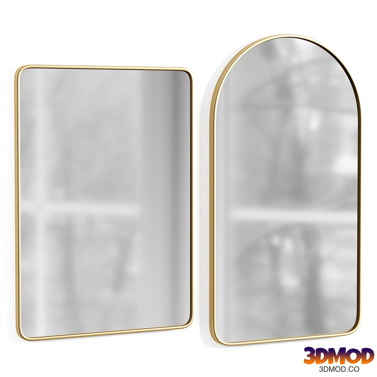 Arched Metal Framed Mirror
