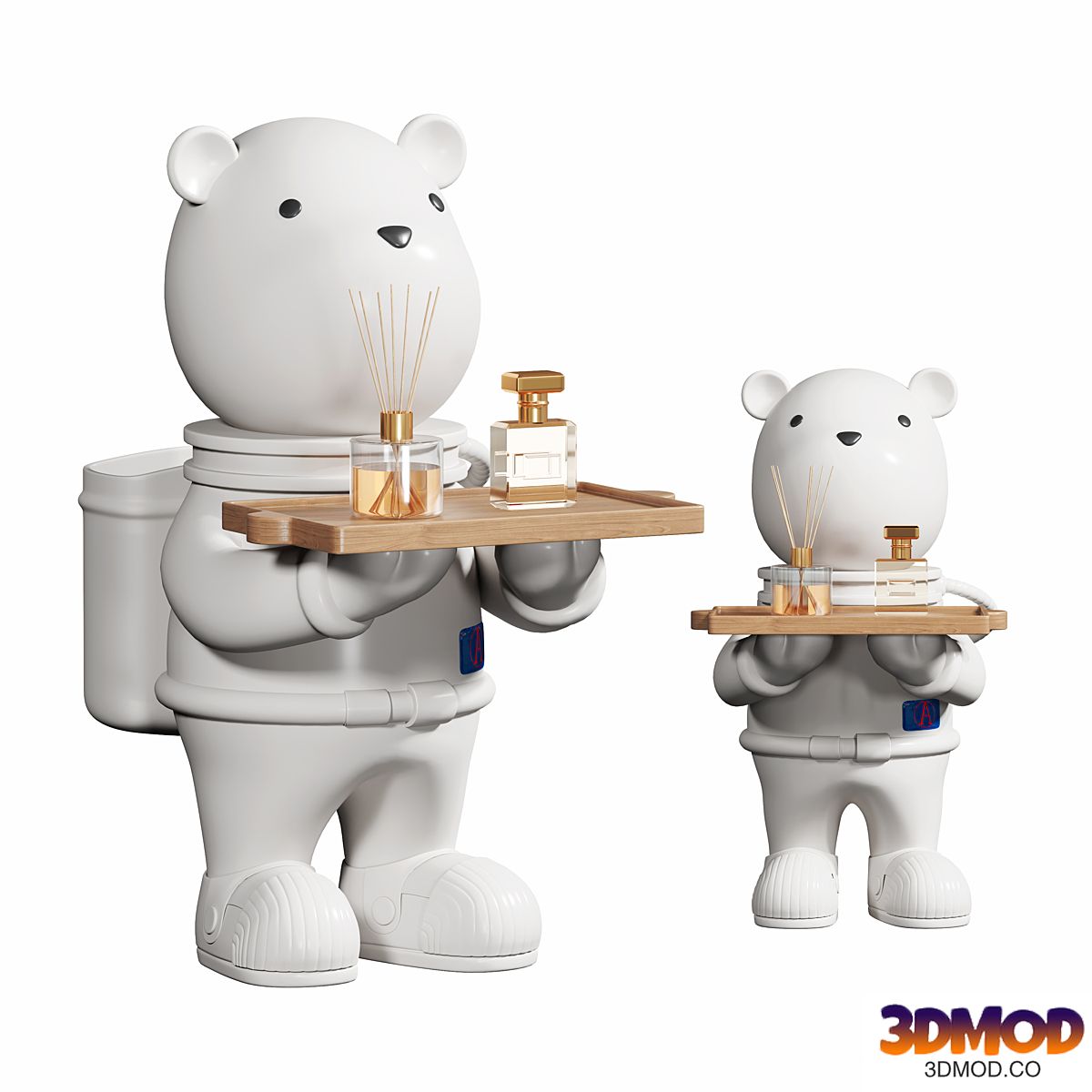 Space bear ornaments ceramic