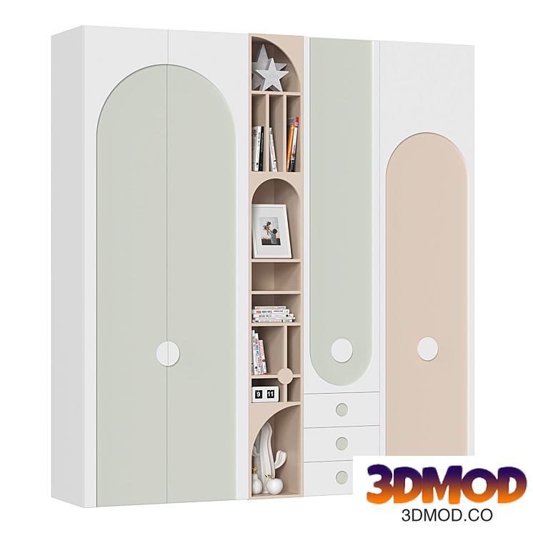 Cabinets with shelves 069