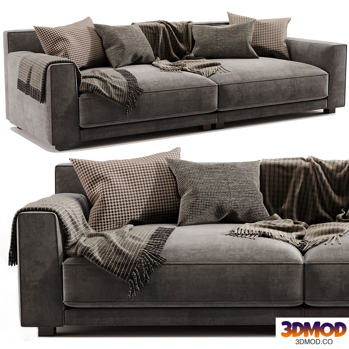 Jesse Daniel Chaise 2 Seater Sofa