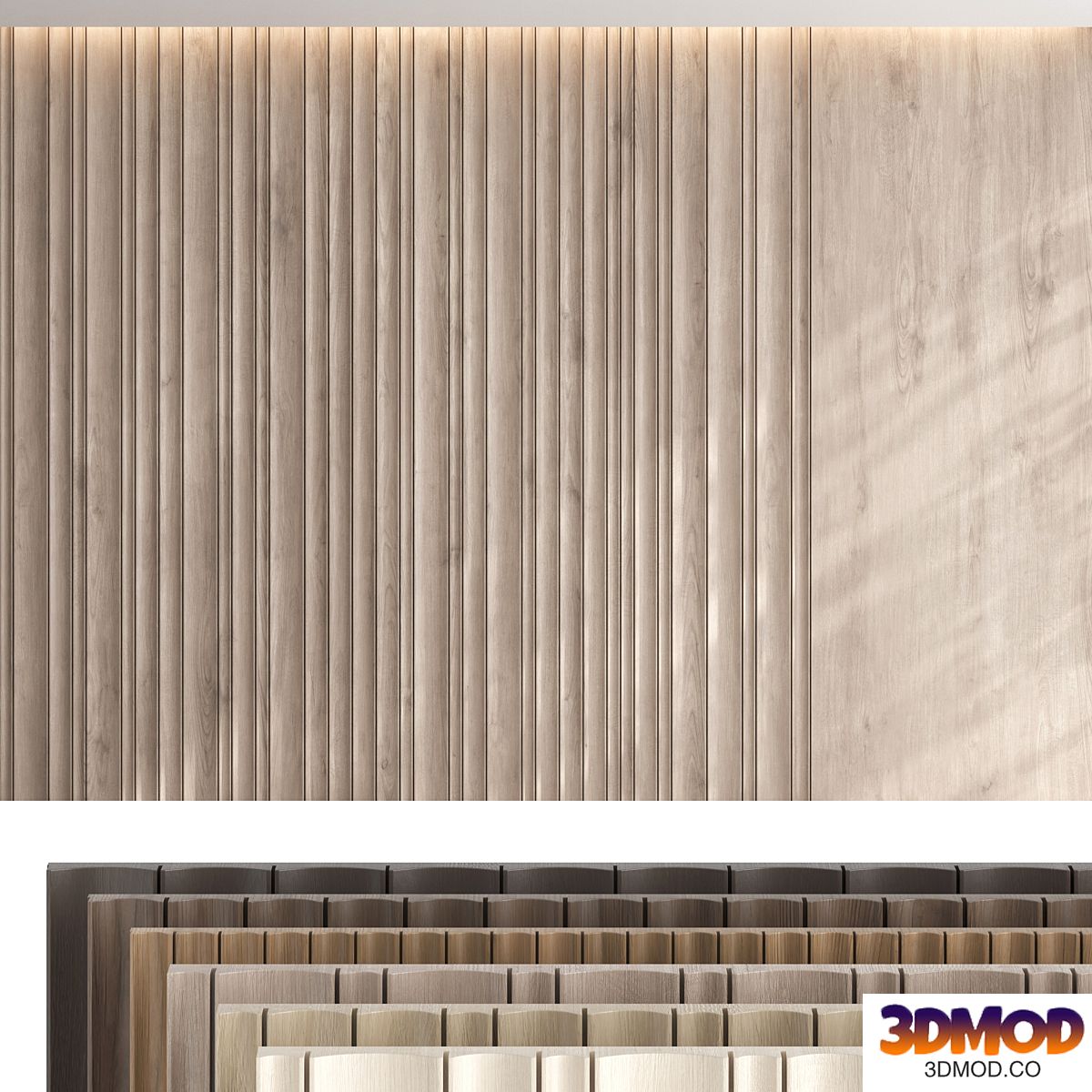 Wood panel set v07