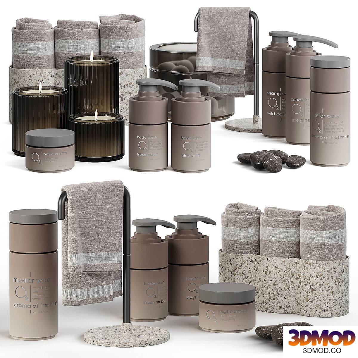 Bathroom accessories set
