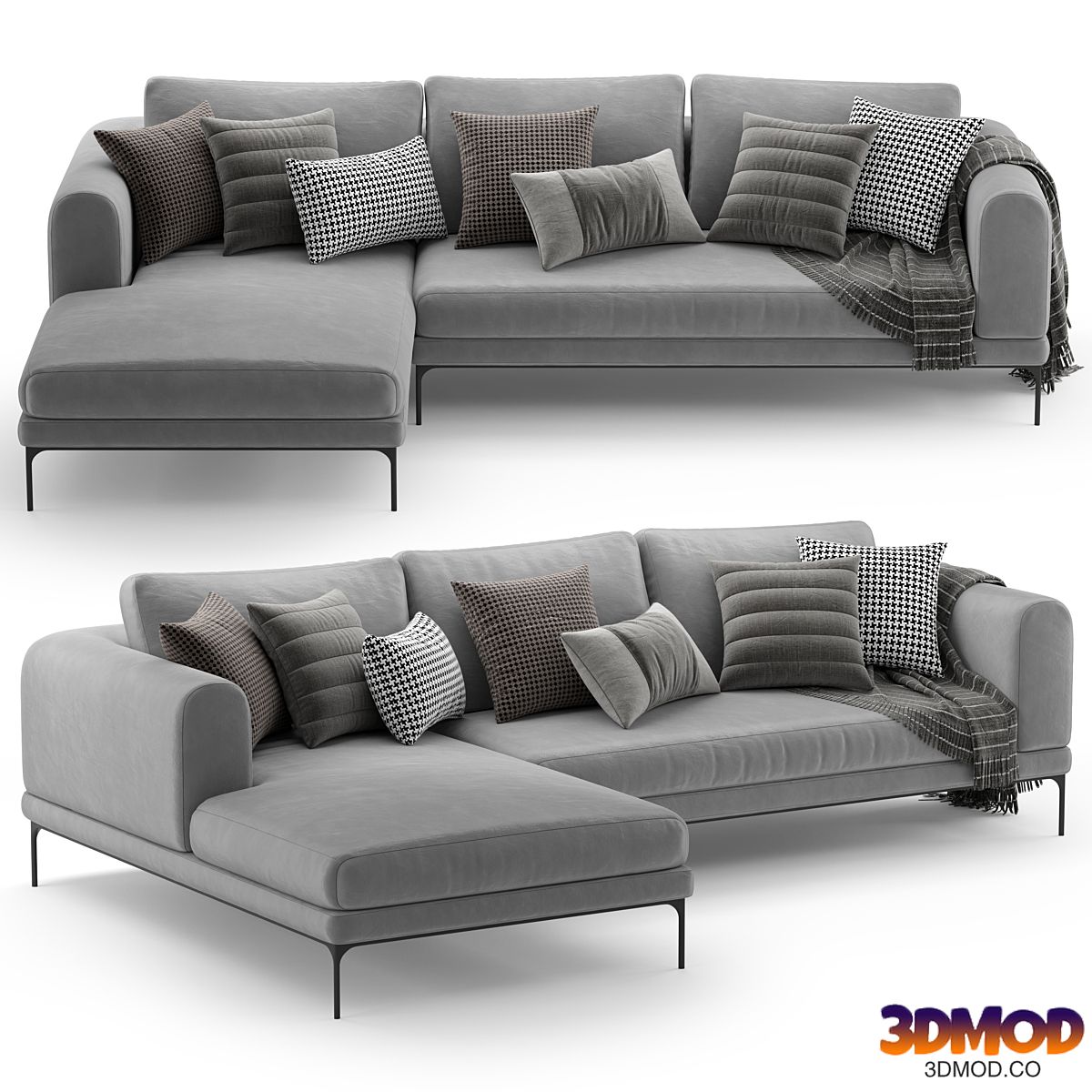 Corner sofa DE.CI FL.OW