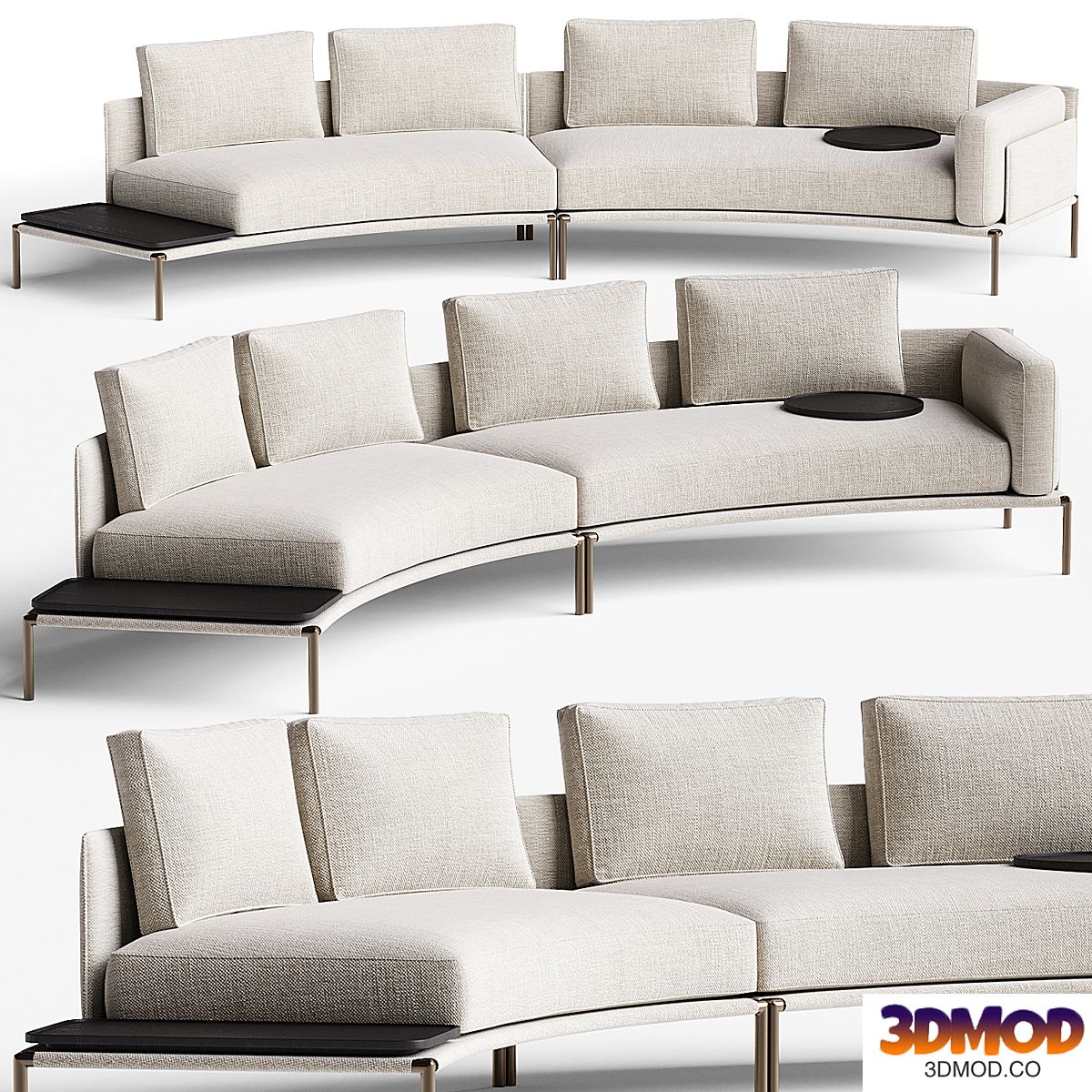 NOAH Curved sofa By Zanotta