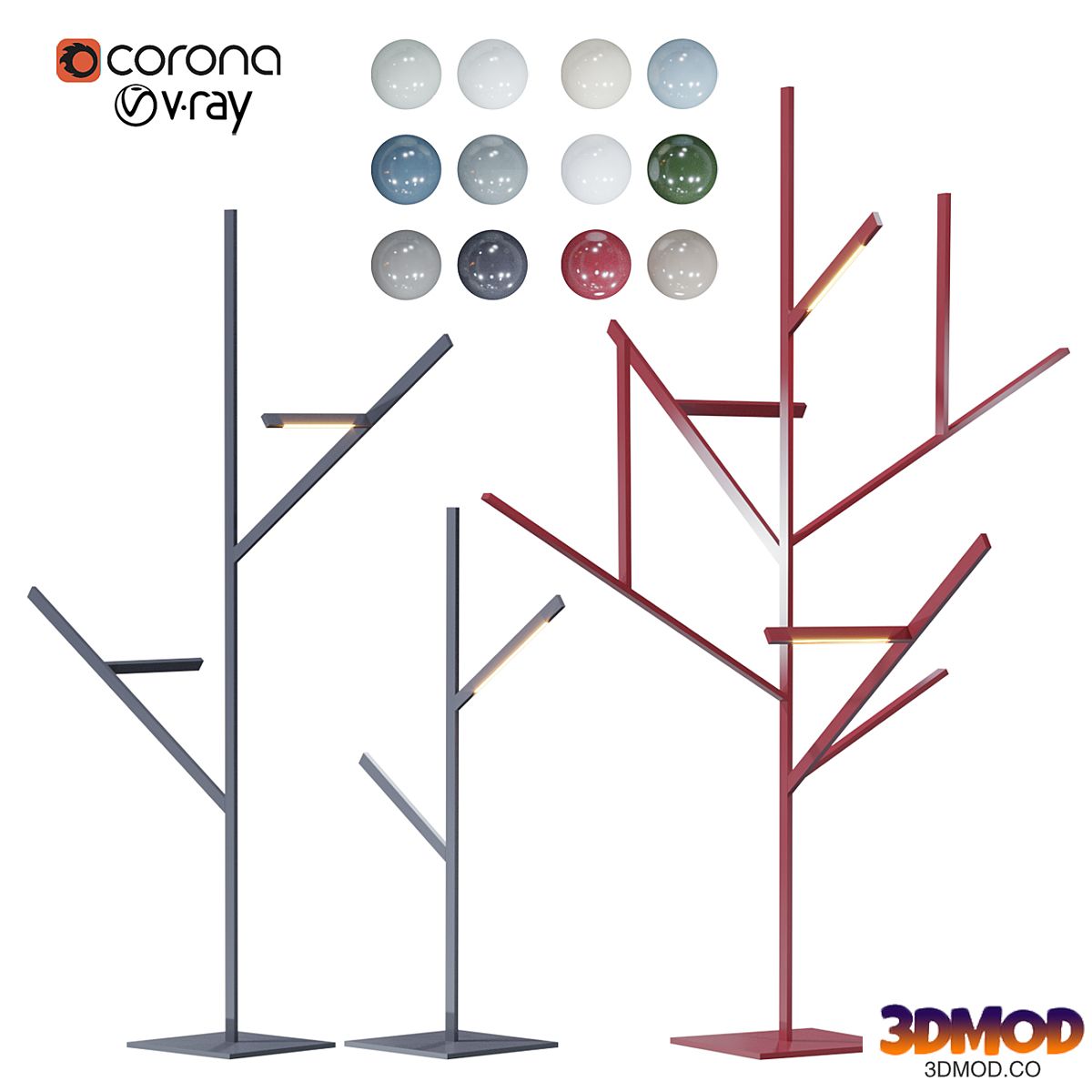 Blau tree lamp set