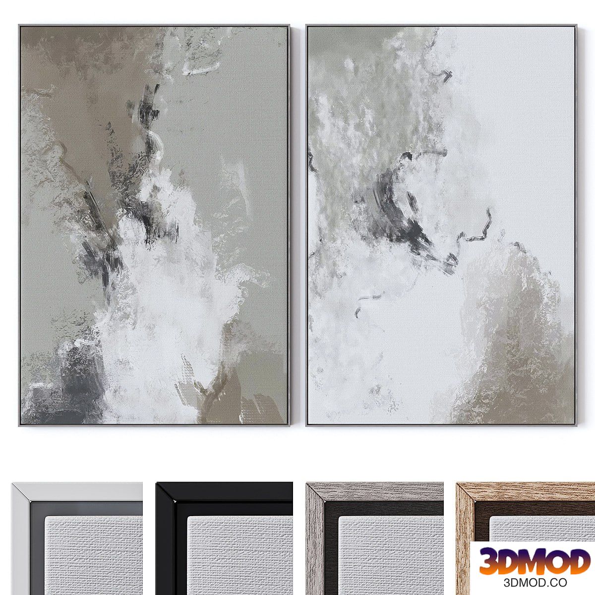 Set of large wall paintings 2392