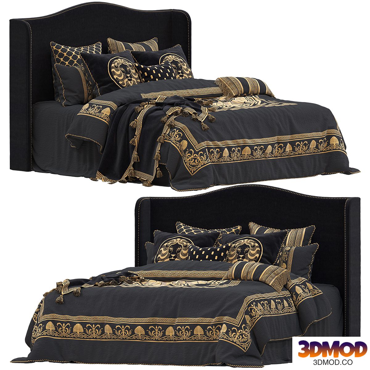 Massimo Black Quilt Cover Set by Davinci