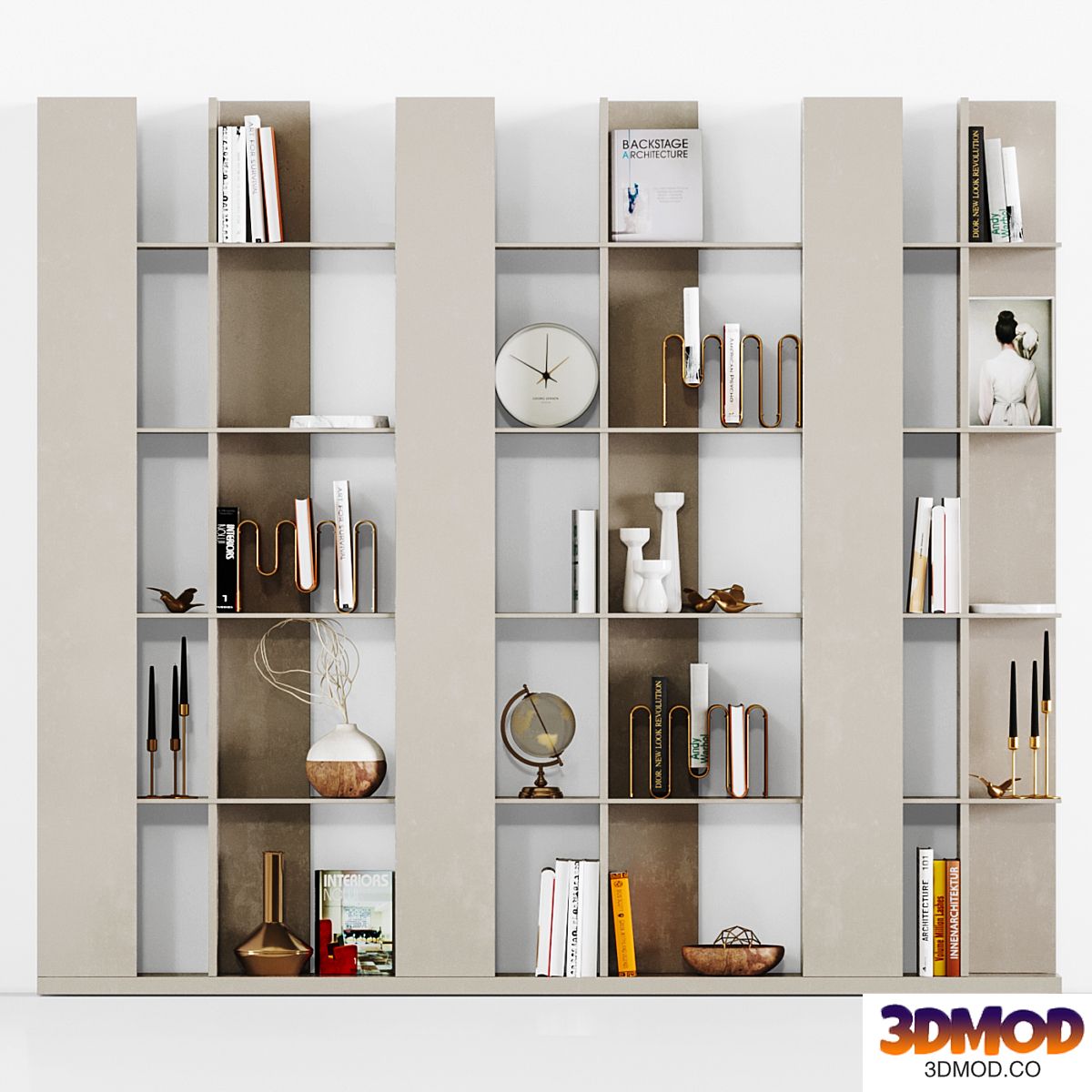 modern bookshelf 01