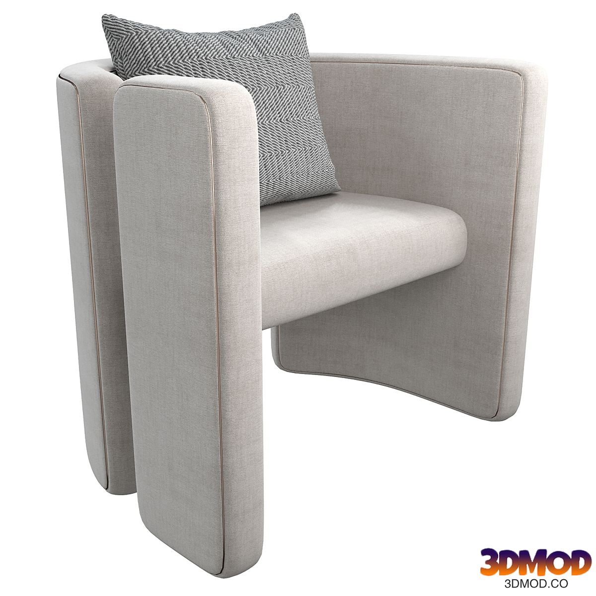 Armchair Con S34 white