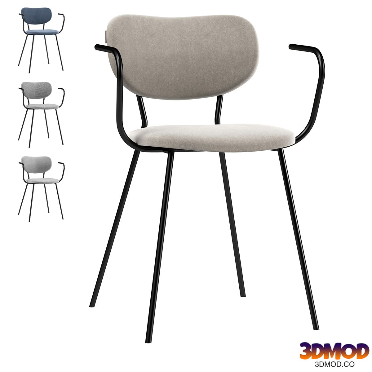 Chair with armrests Melt