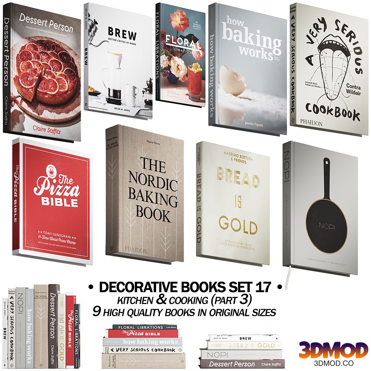 146 decorative books set 17 kitchen and cooking P03