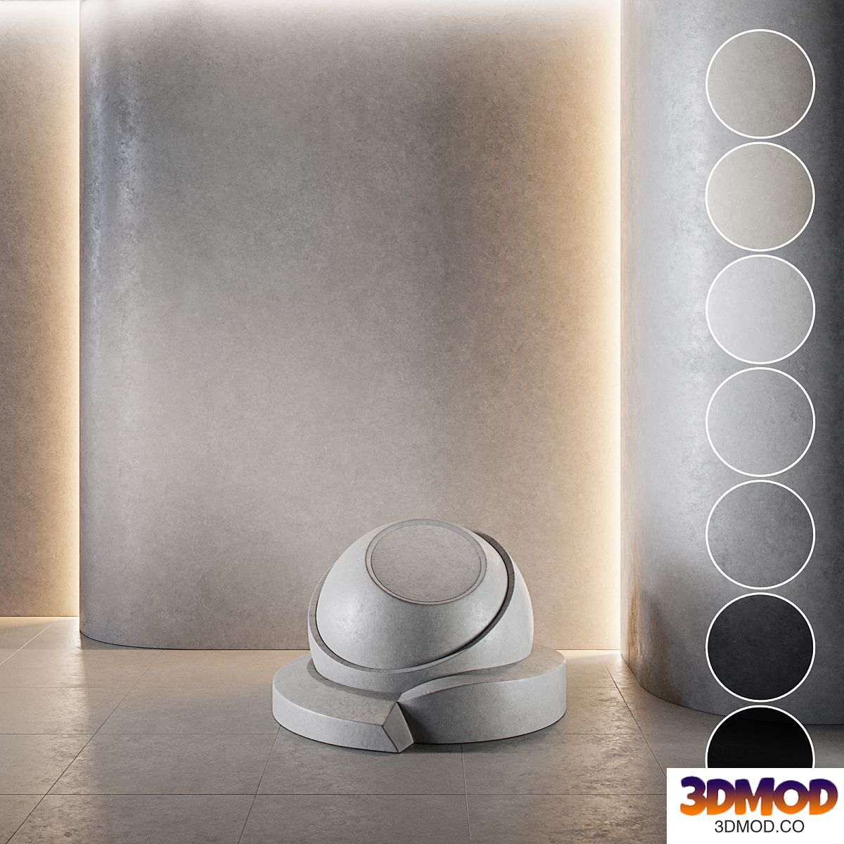 Decorative plaster | Concrete set (seamless) | 18