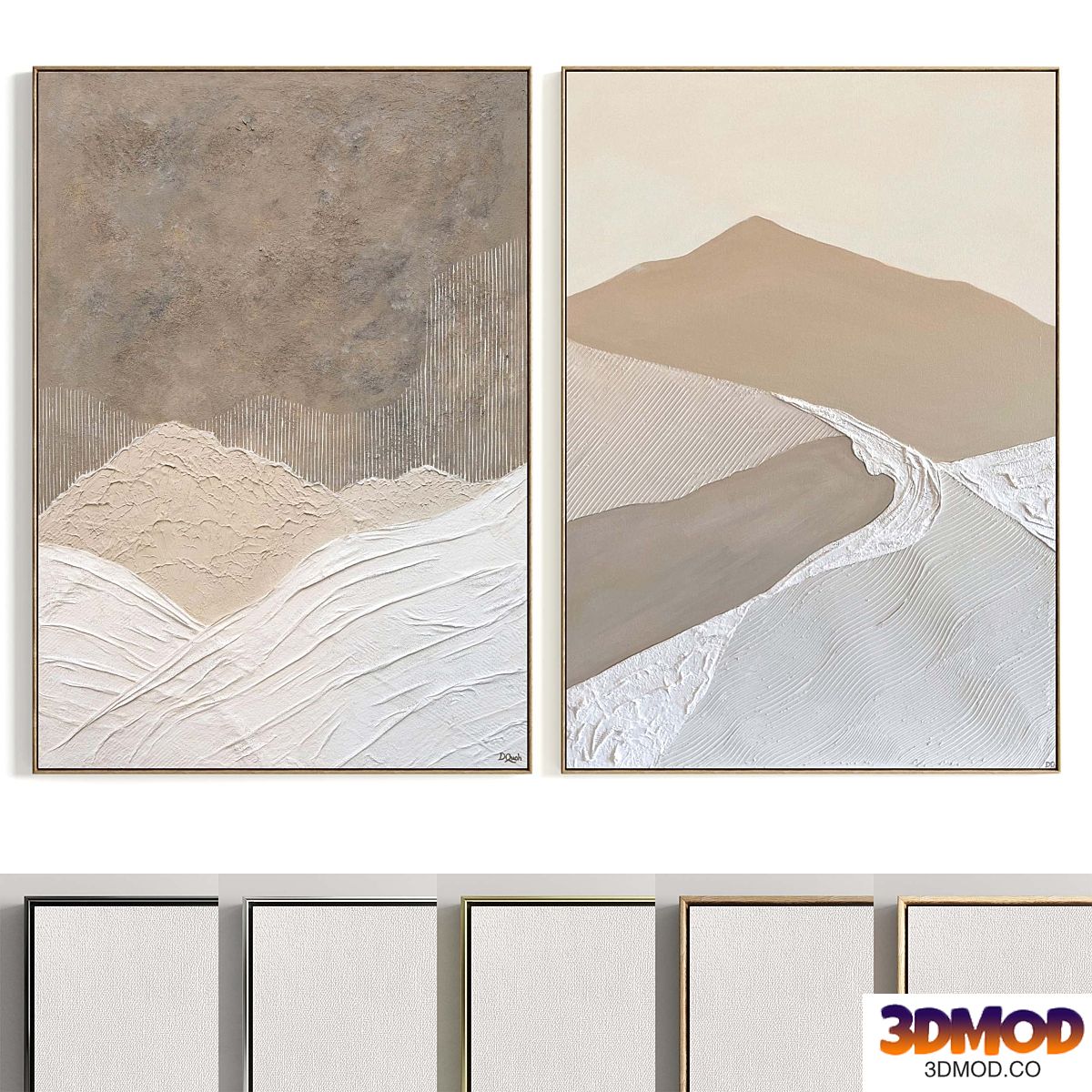 Plaster Two Photo Frames T-360