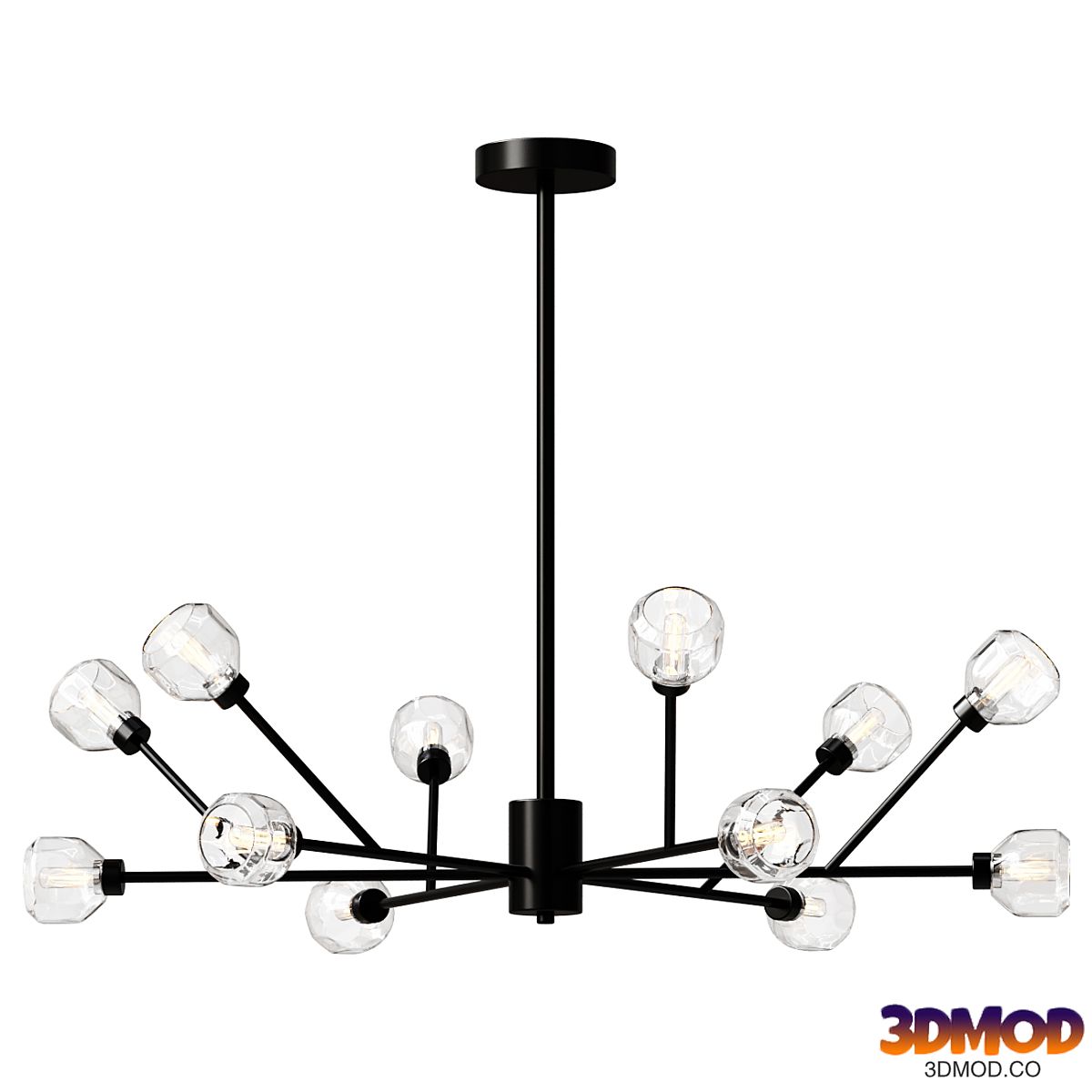 Chandelier Breyer Crstal Chandelier - Black lamp
