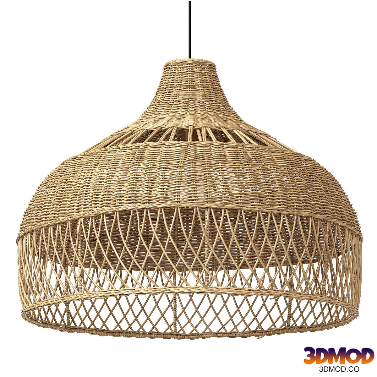 New wicker round tulip skirt rattan light
