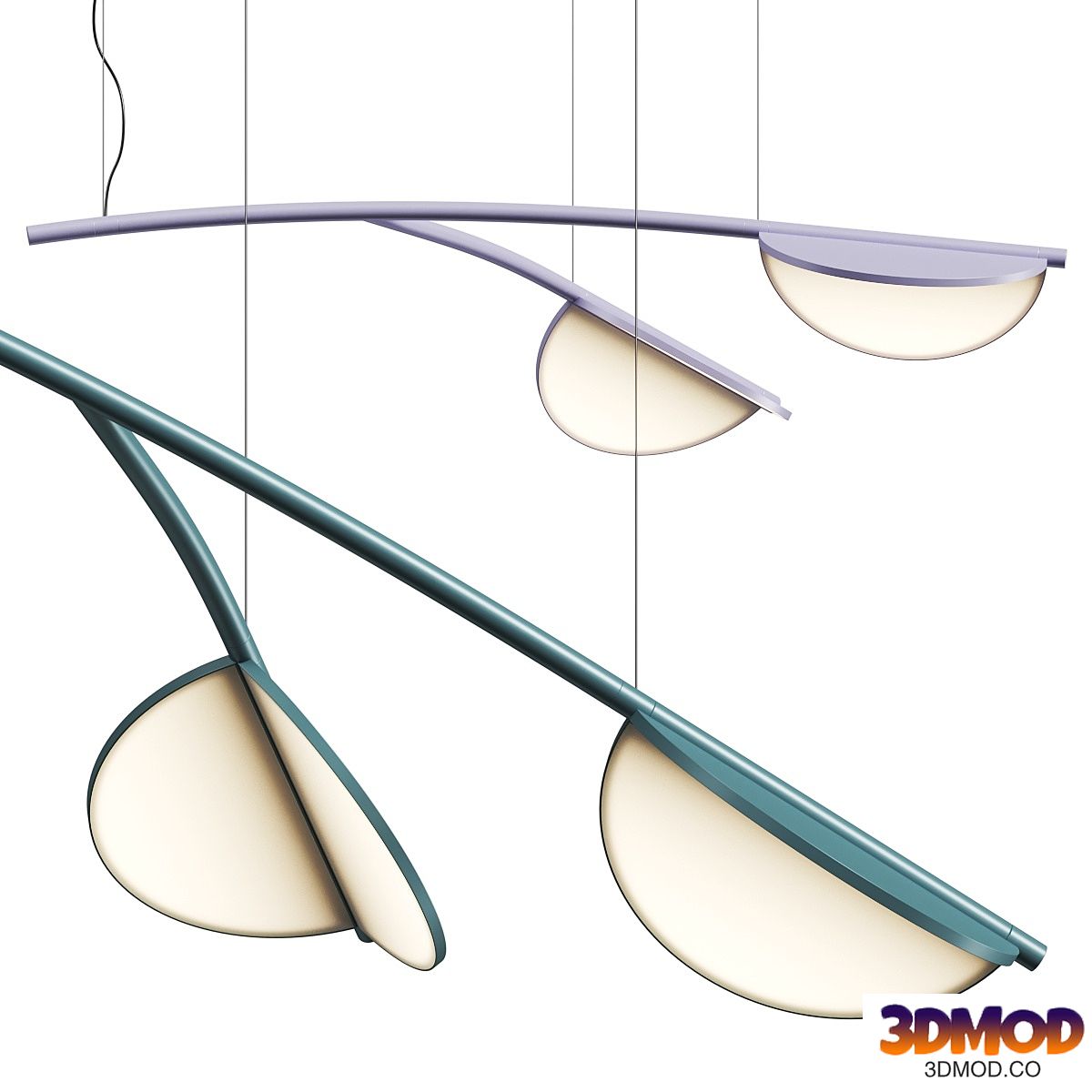 Flos Almendra Organic S2 Y Linear Pendant Lamp