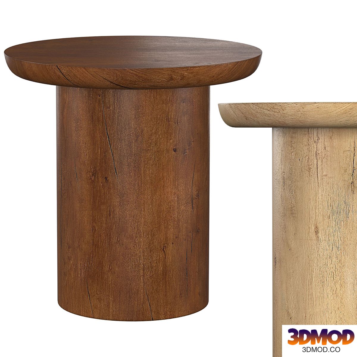 OSLO PEDESTAL ROUND SIDE TABLE
