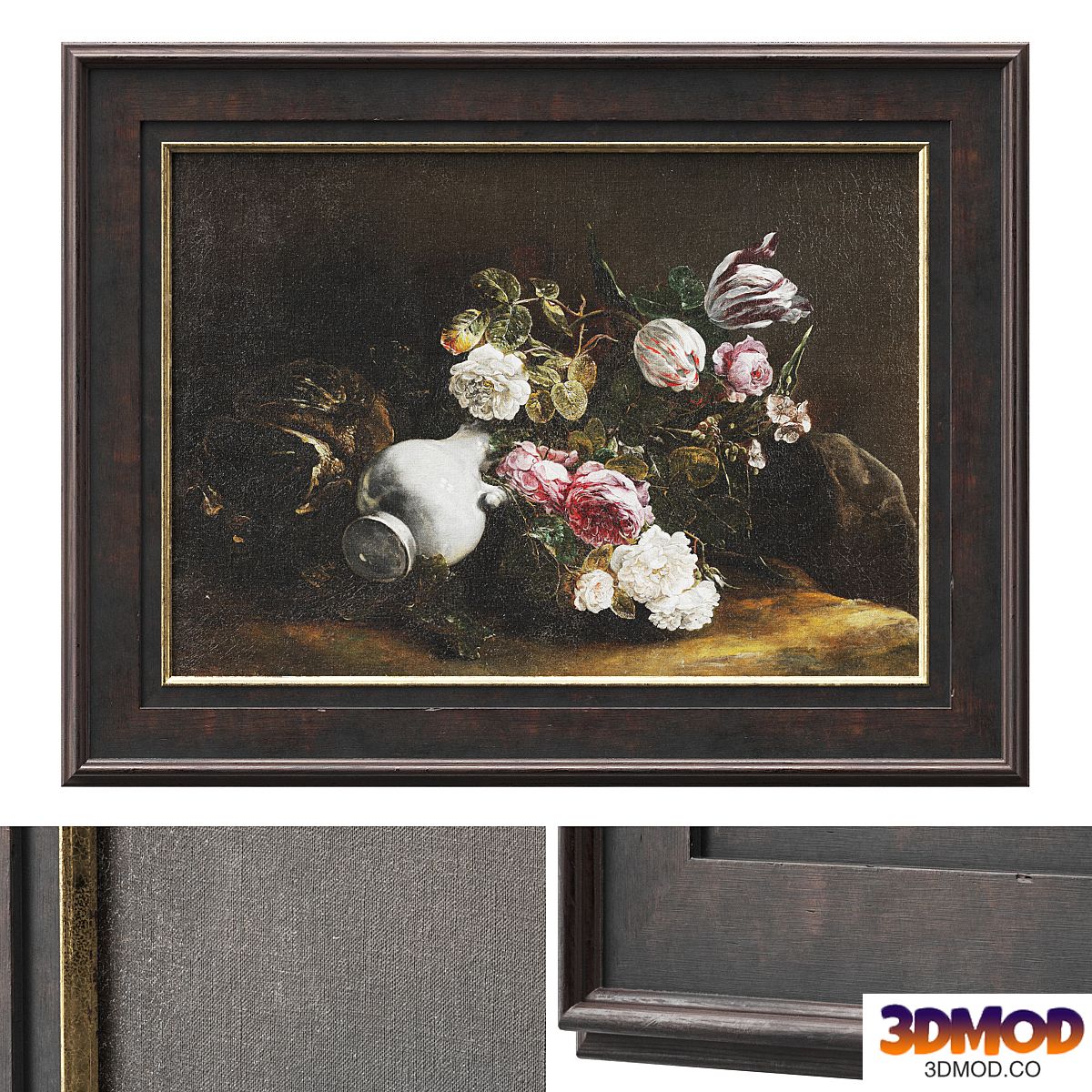 Classic frame with floral still life