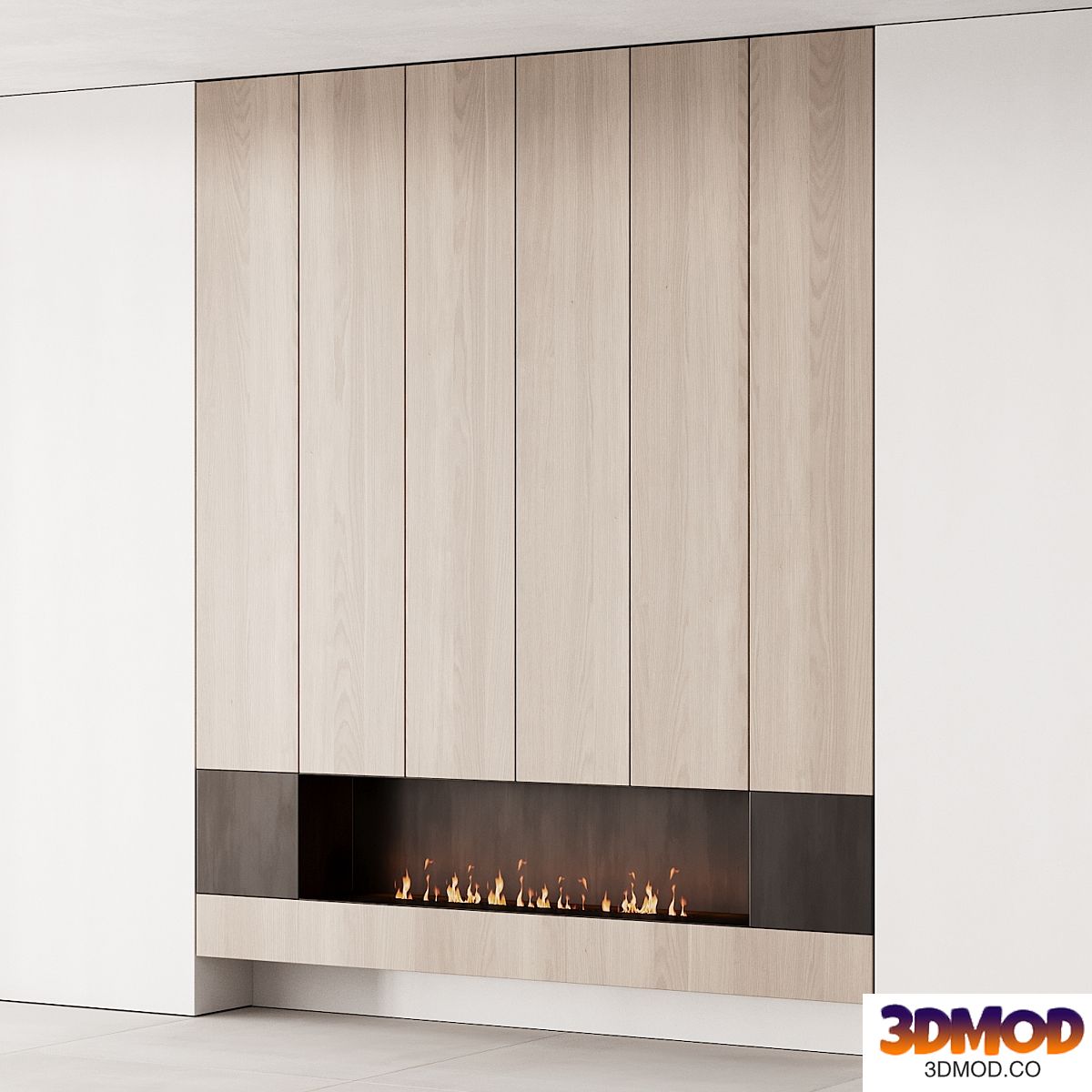 160 fireplace decorative wall kit 06 minimal wood metal 00