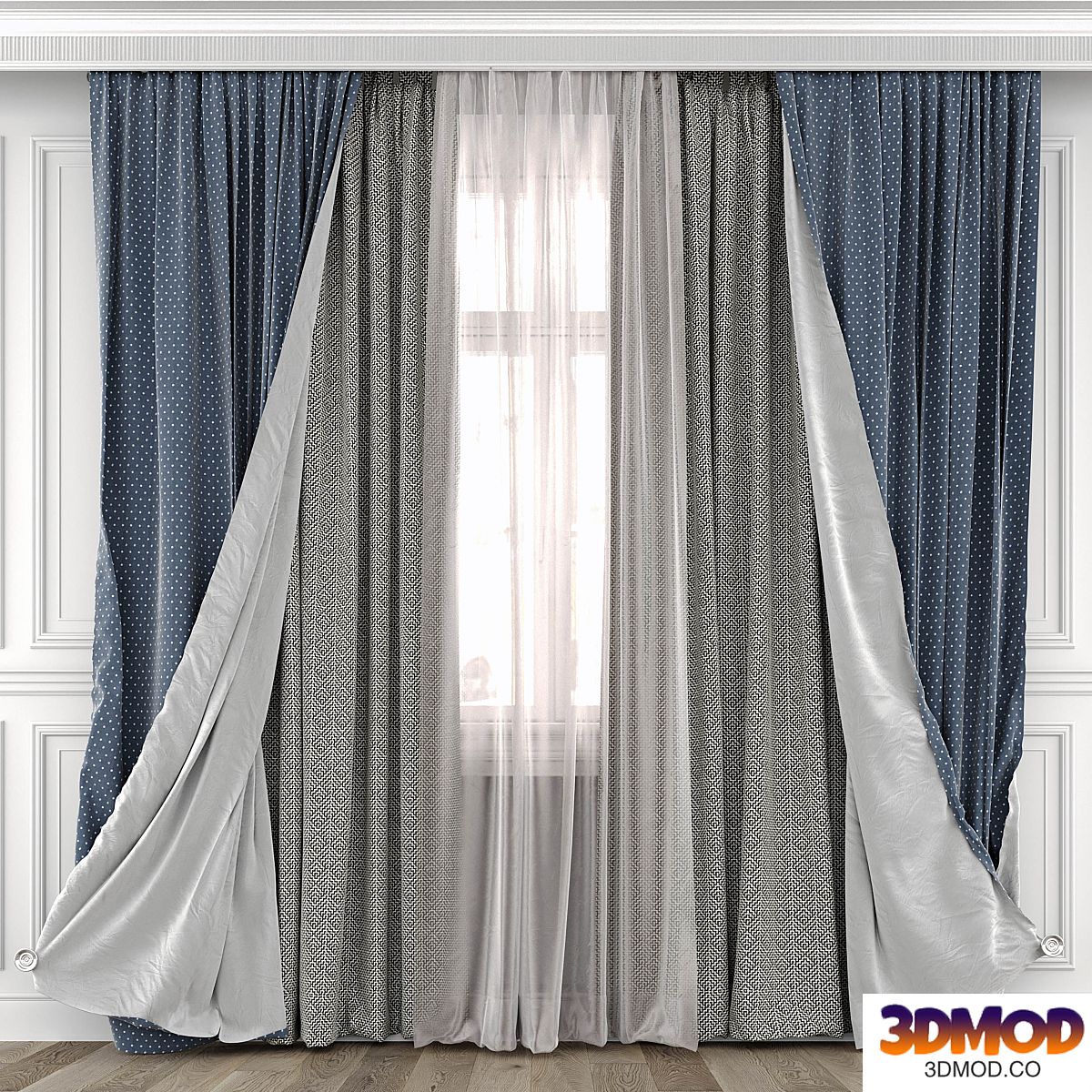 Curtains with window 493C