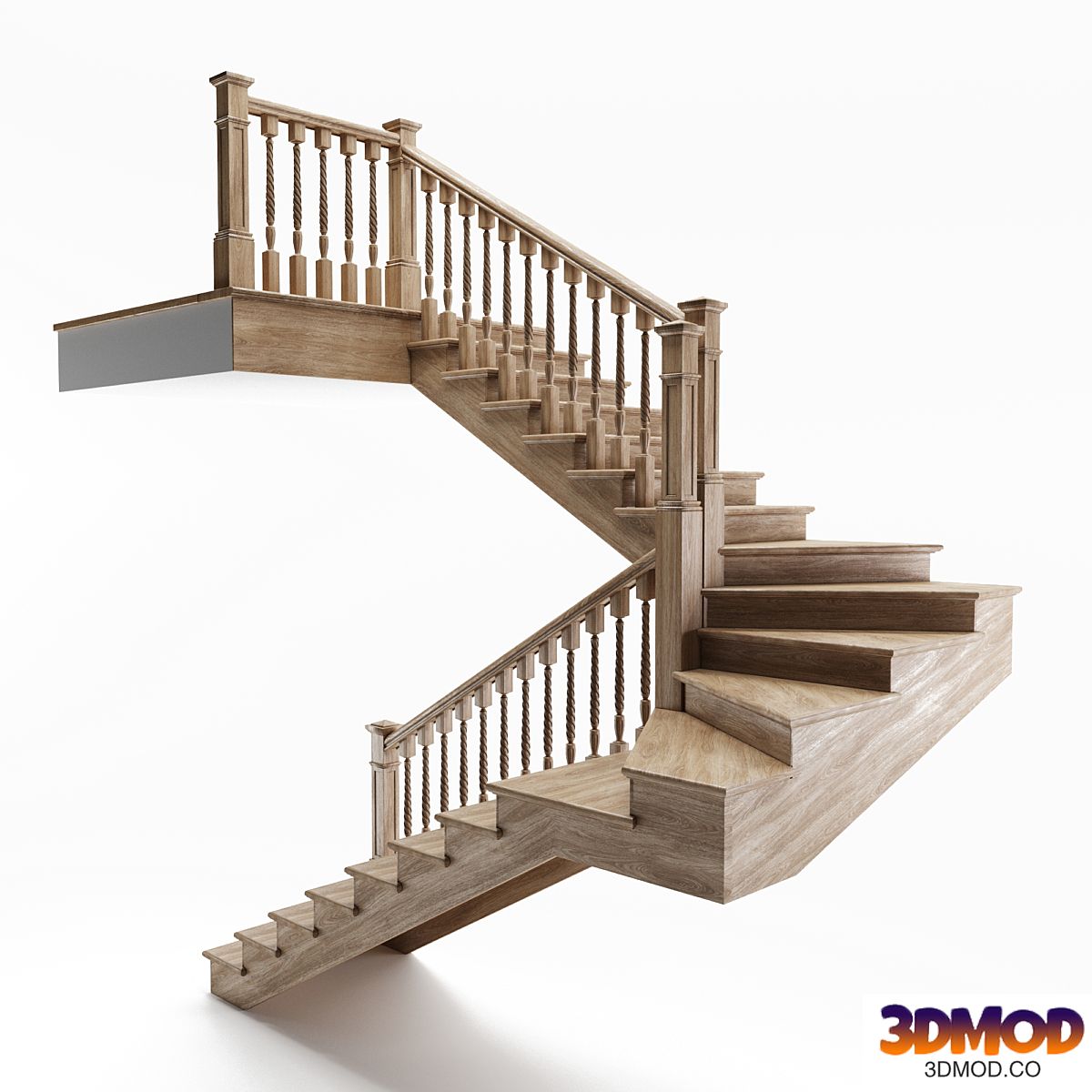 Staircase wooden winder