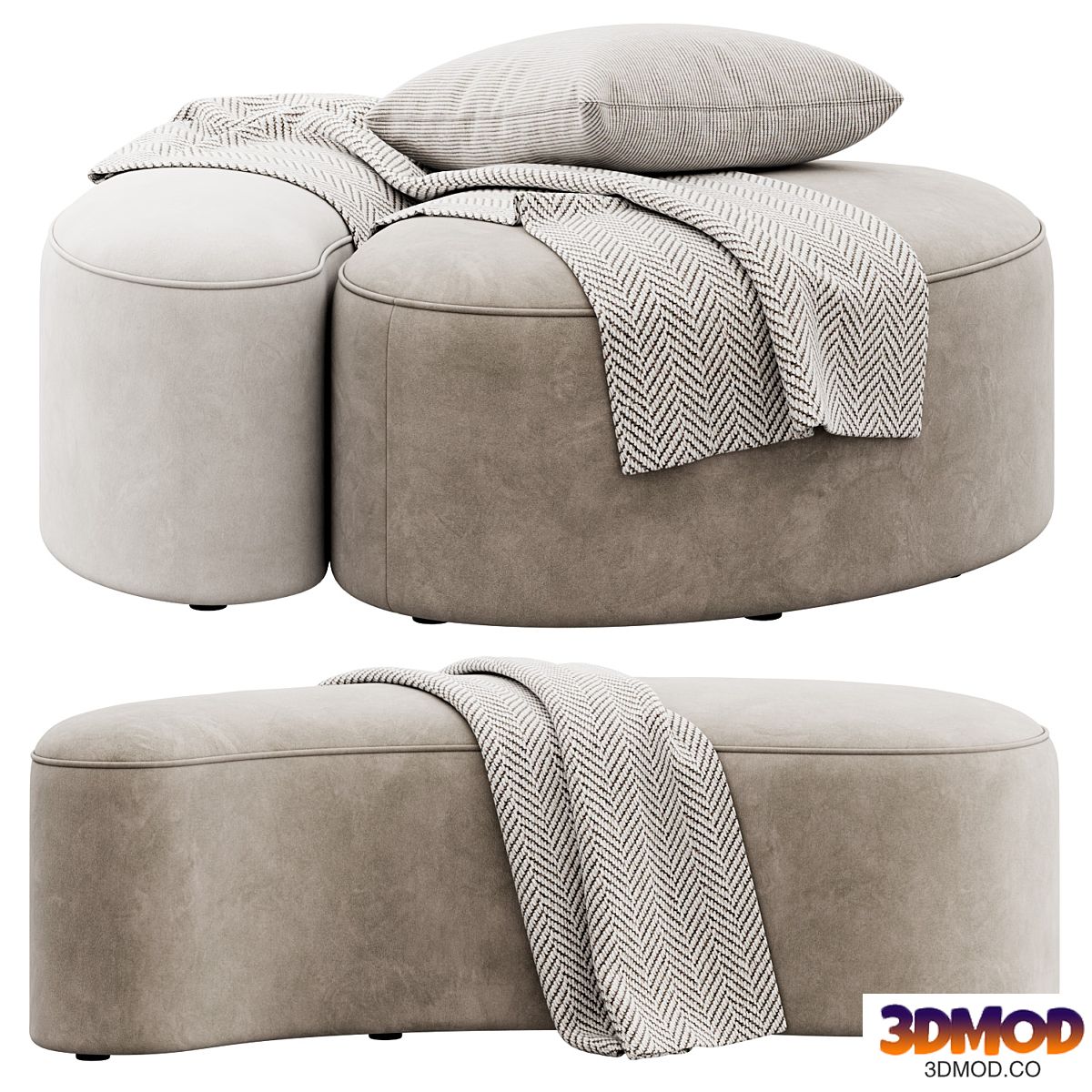 Goa Poufs by ETRO Home Interiors