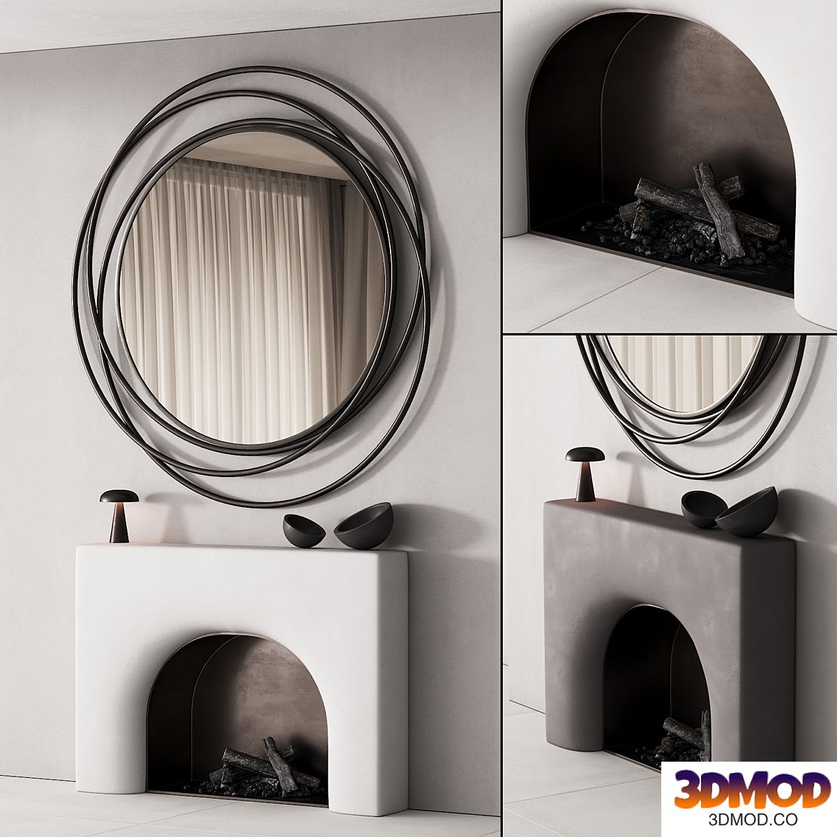 154 fireplace decorative wall kit 03 smooth soft fireplace 00