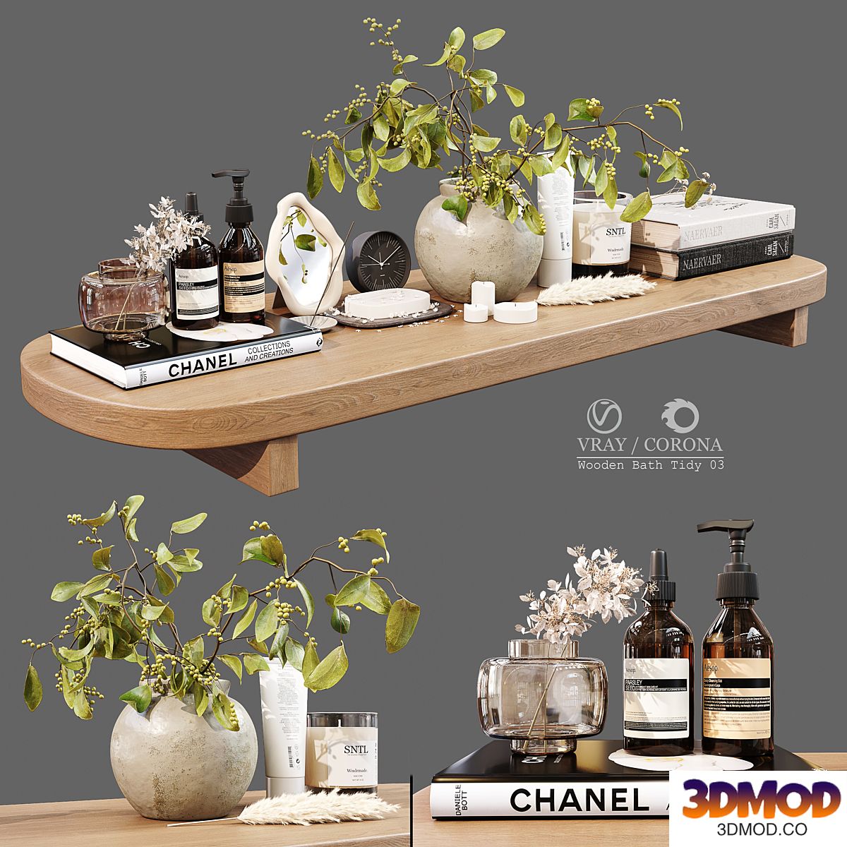 Wooden Bath Tidy 03