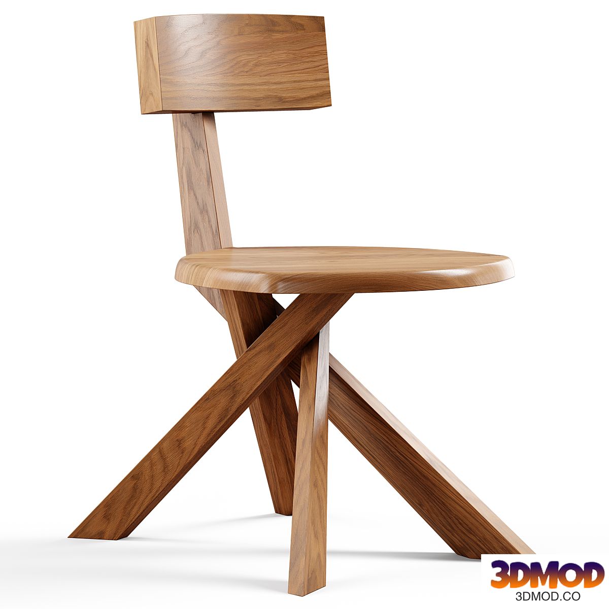Pamono - Solid Elm Model S34 Dining Chair by Pierre Chapo, 1960s