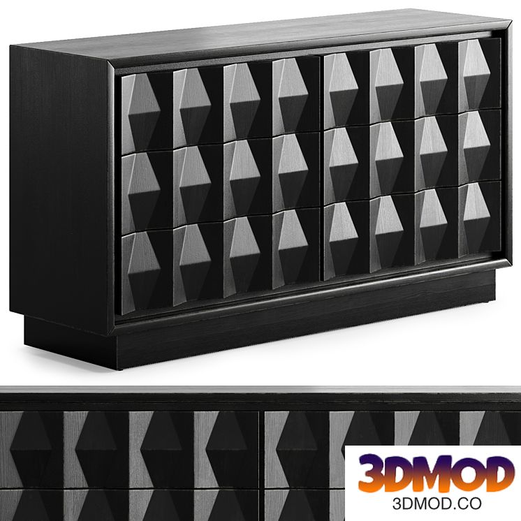 Carved Pattern Drawer Dresser By West Elm