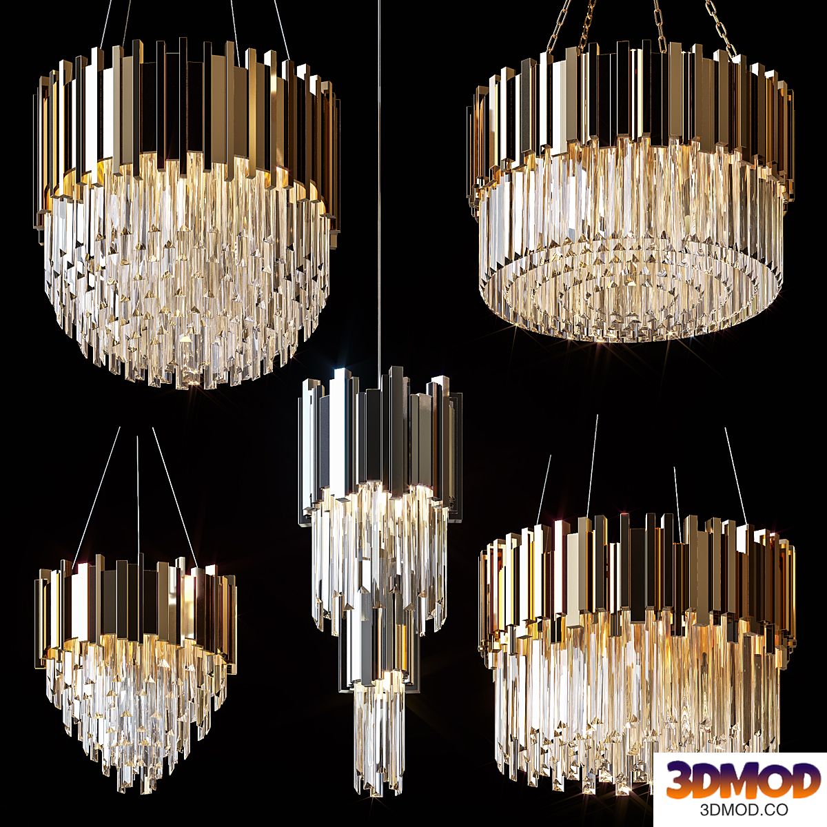 Hanging chandeliers BARCLAY