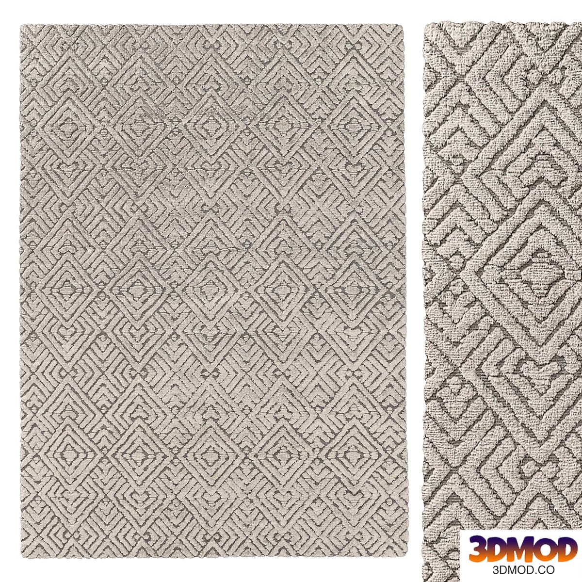 TALSARI HAND-KNOTTED SILK and WOOL RUG