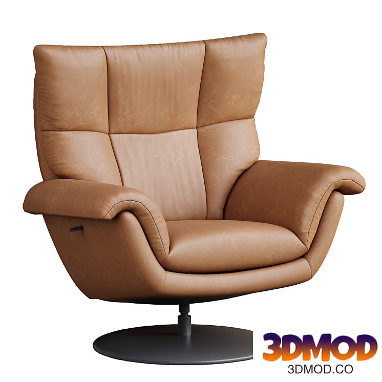 Deacon Leather Swivel Recliner armchair
