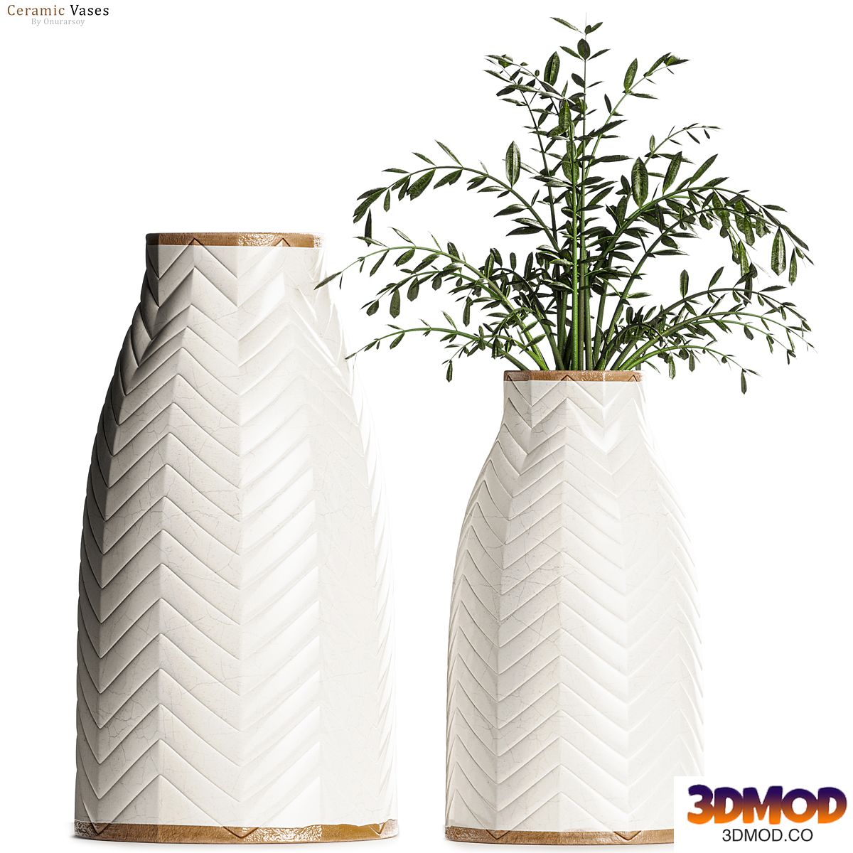 Crate & barrel - Adra Vases with Plants