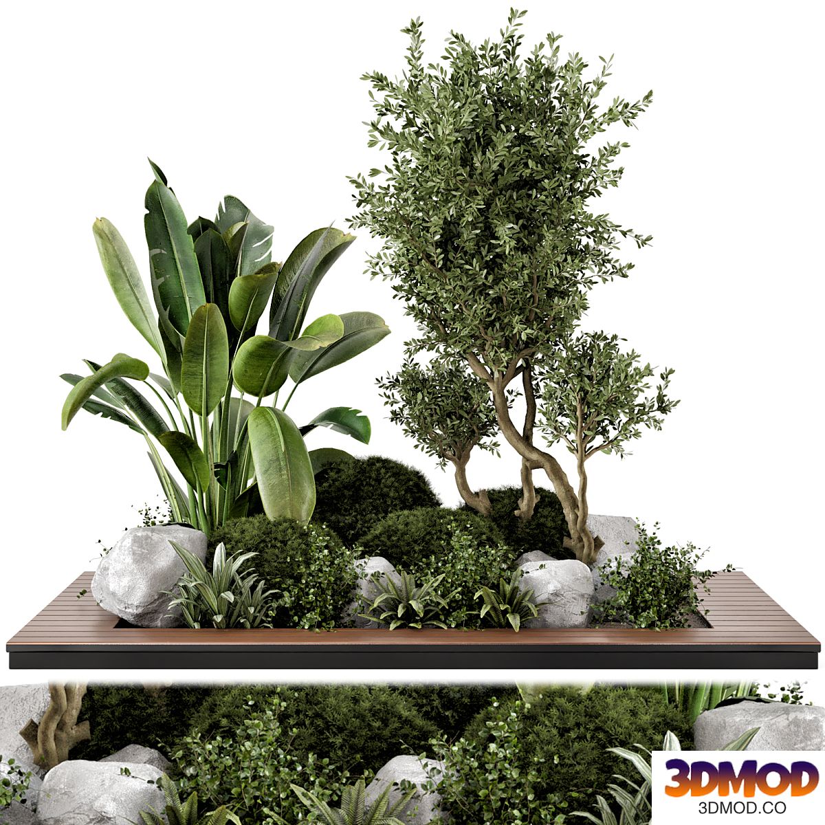 Outdoor Garden Set Bush and Tree - Garden Set 908