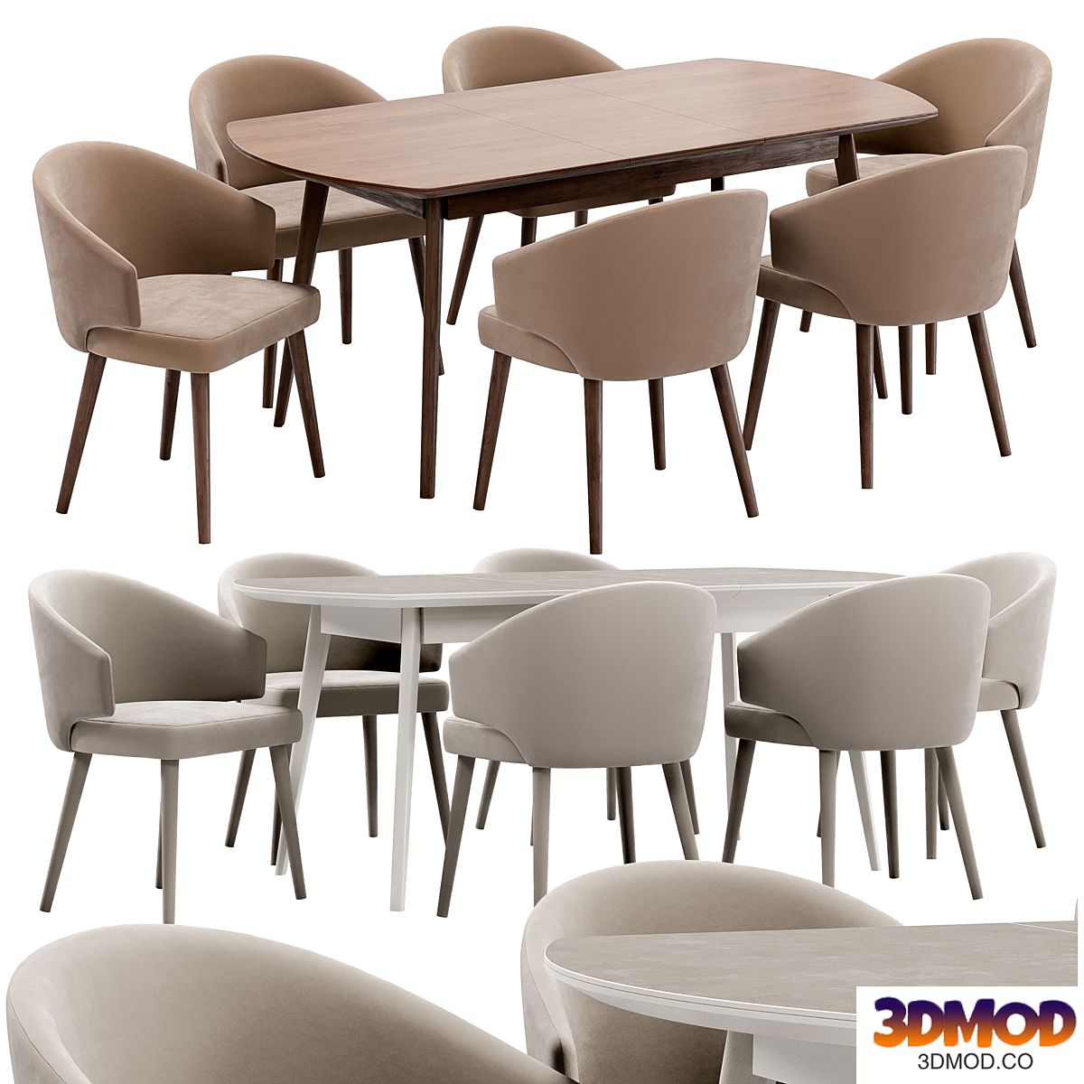 Alisia dining chair and Atlas table