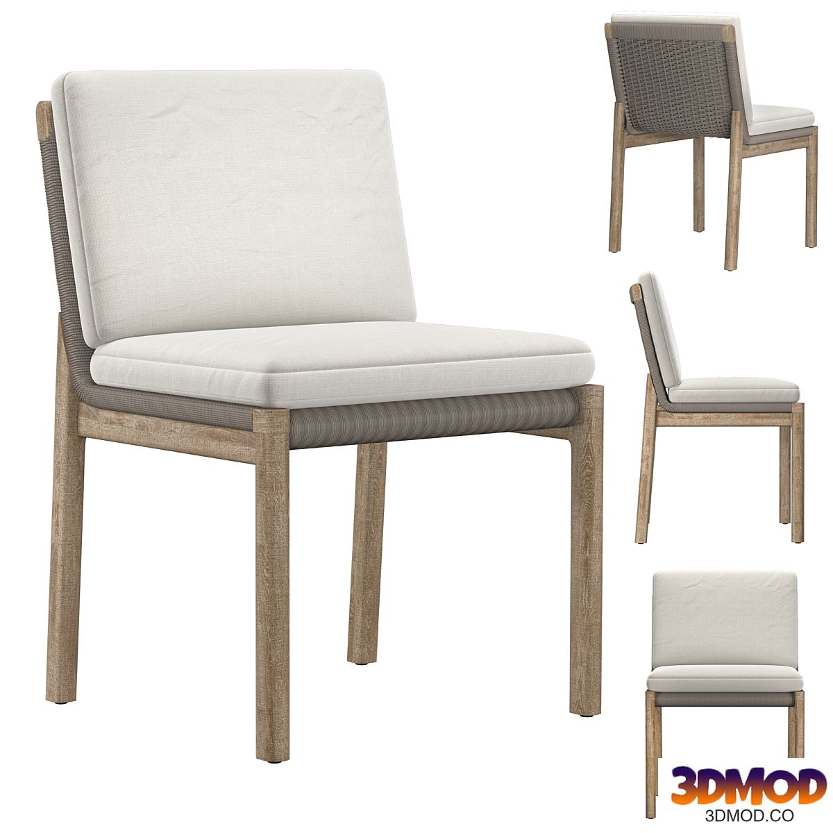 MESA TEAK DINING SIDE CHAIR