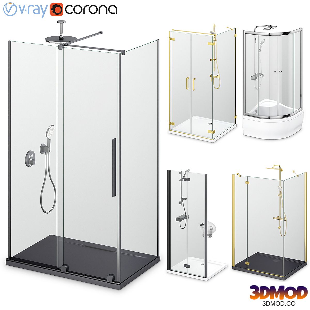 Shower enclosures and doors Radaway set 165