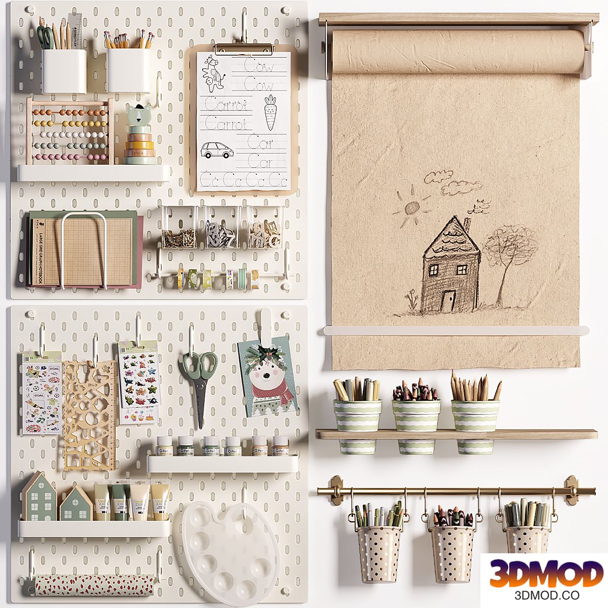 Ikea SKADIS Pegboard for Teenagers and Kids 02