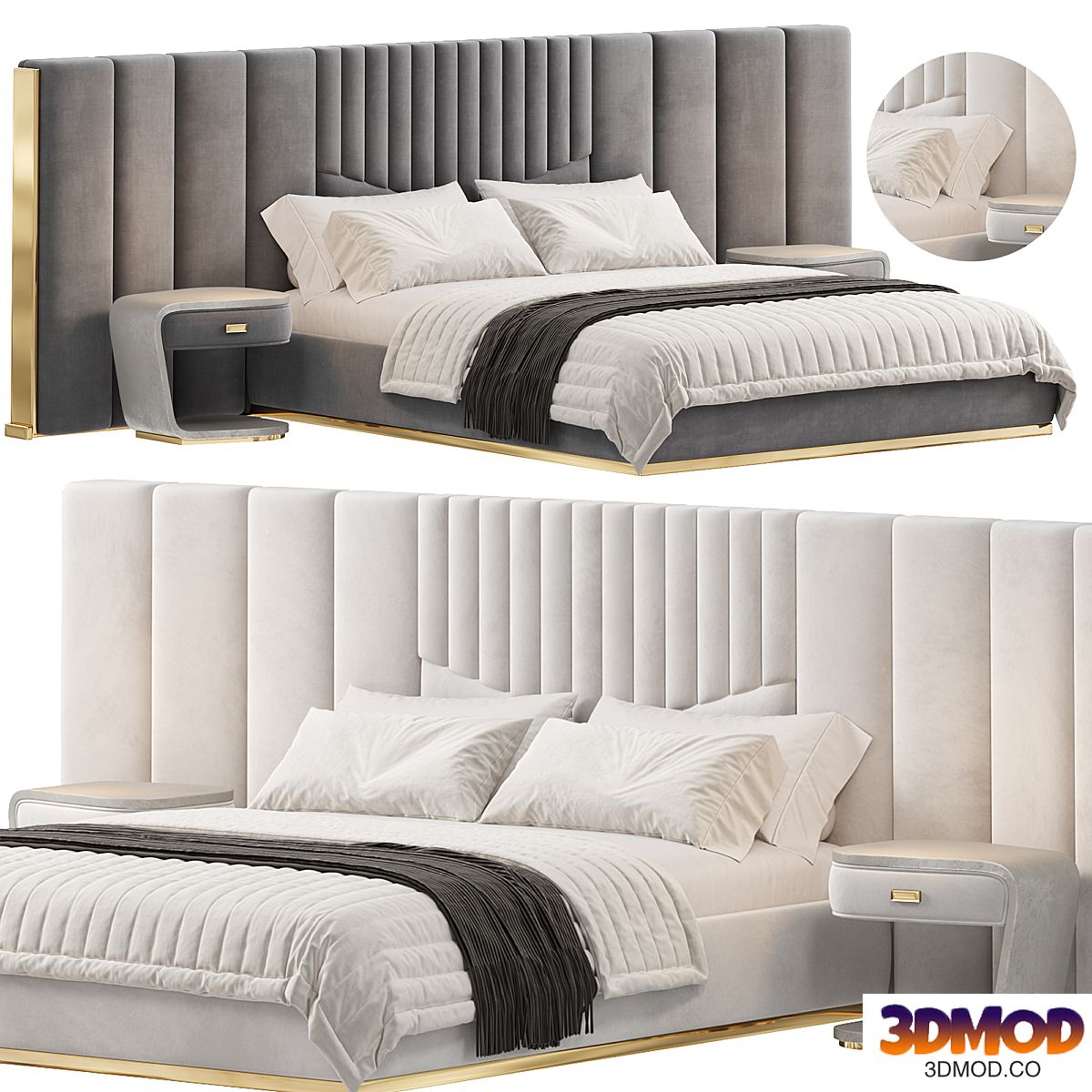 Prisma Grilli Bed by Justform