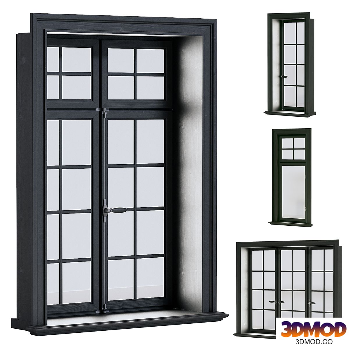 Set of scandinavian windows