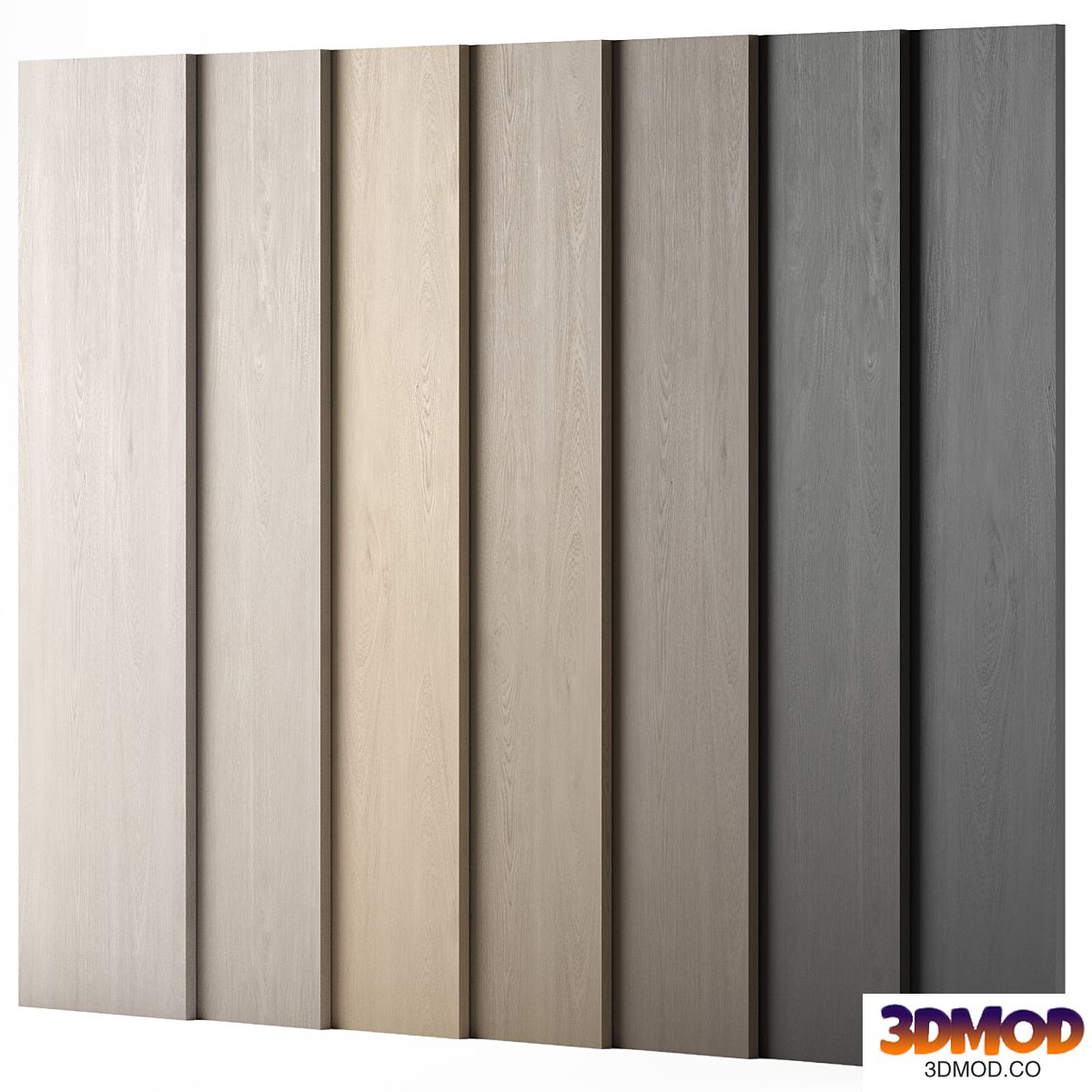 Wood materials Oak - 7 colors - set 07
