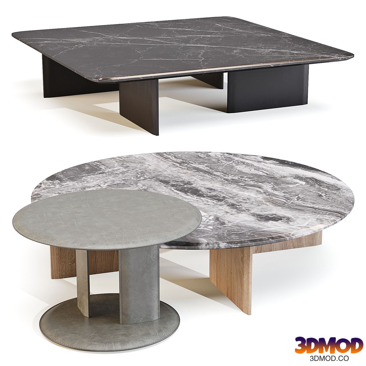 Poliform: Mush - Coffee and Side Table Set 01