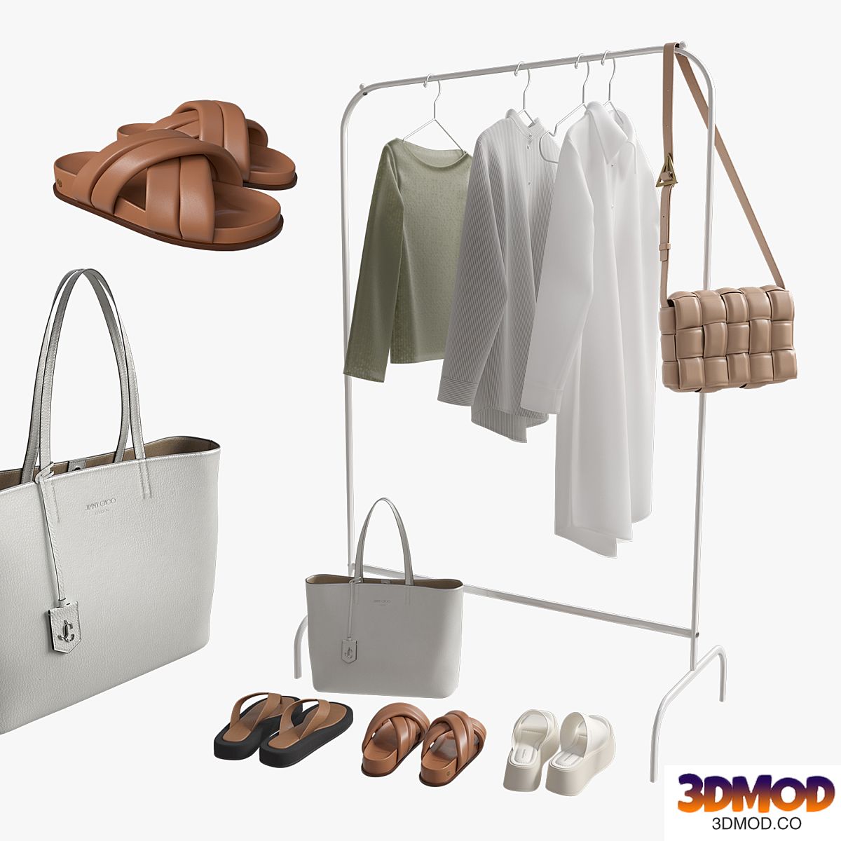 Set of clothes, shoes and bag