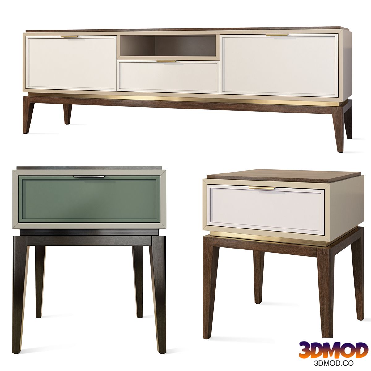 Chest of drawers and bedside table Vermont Wooden Kors. nightstand, tv stand