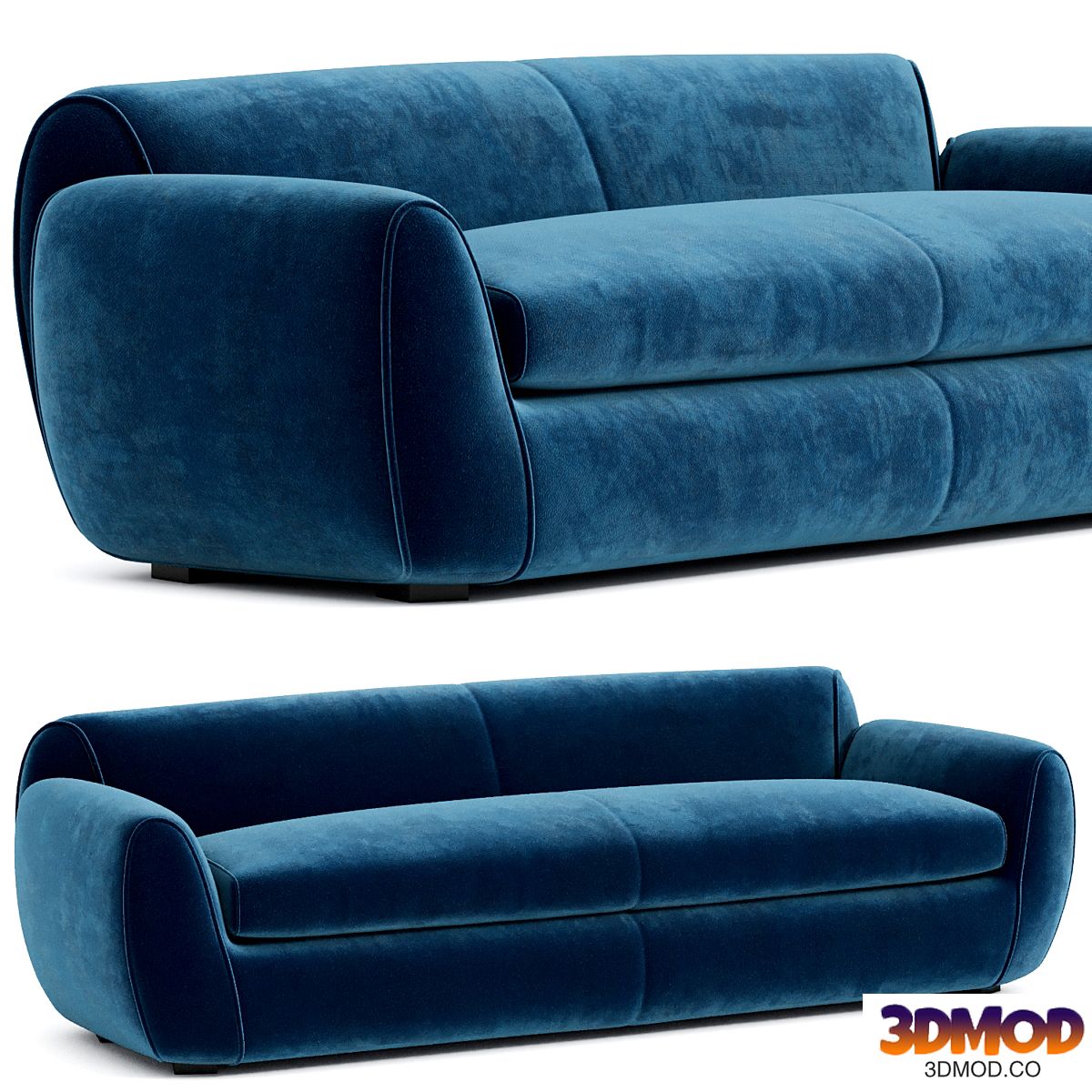 EPÒNIMO Sofa aus Samt mit abnehmbarem Bezug