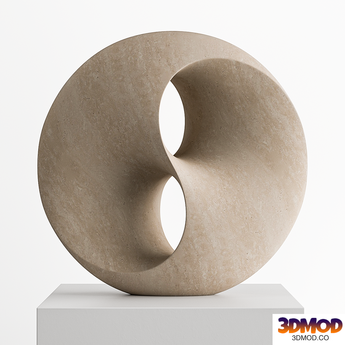 Abstract sculpture. Mobius strip. trifoil knot